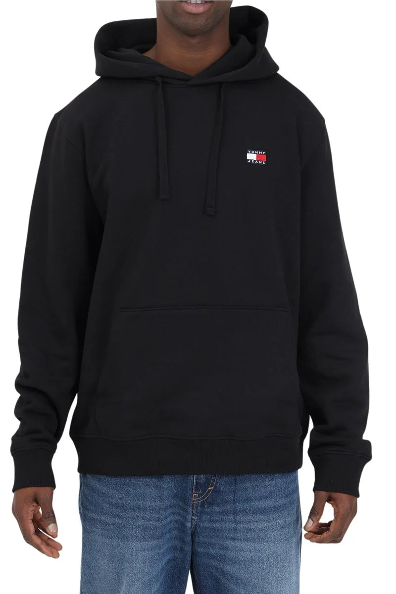 Tommy Jeans Felpa Cappuccio Cotone - Nero