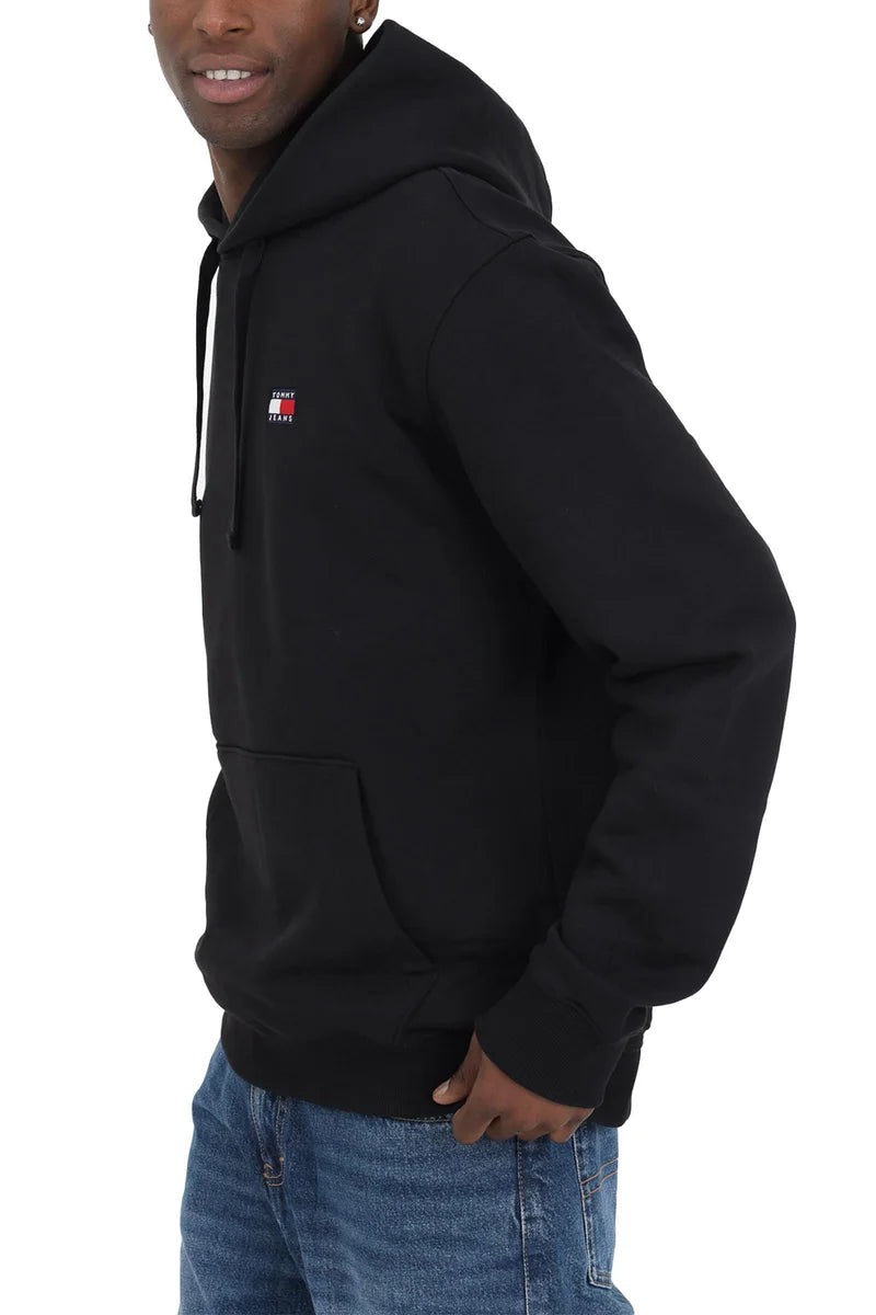 Tommy Jeans Felpa Cappuccio Cotone - Nero