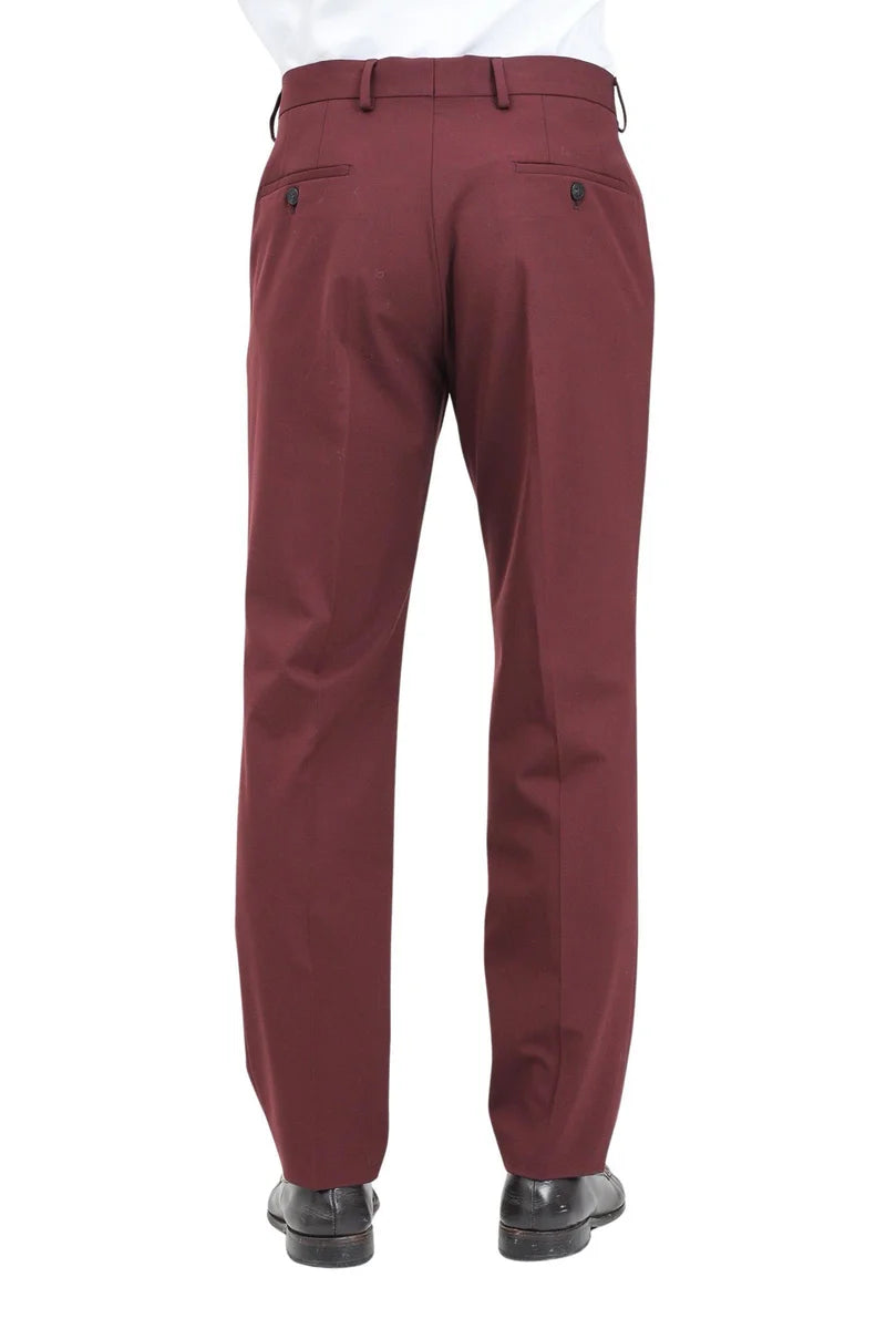 Selected Pantaloni Lana Stretch - Rosso