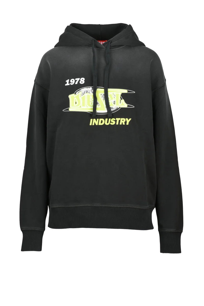Diesel Felpa Donna Corta - Nero