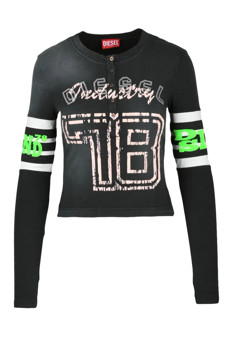 Diesel T-shirt Donna Serafino - Nero