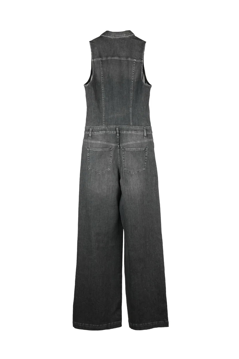 Diesel Tuta Intera Denim Aderente - Grigio