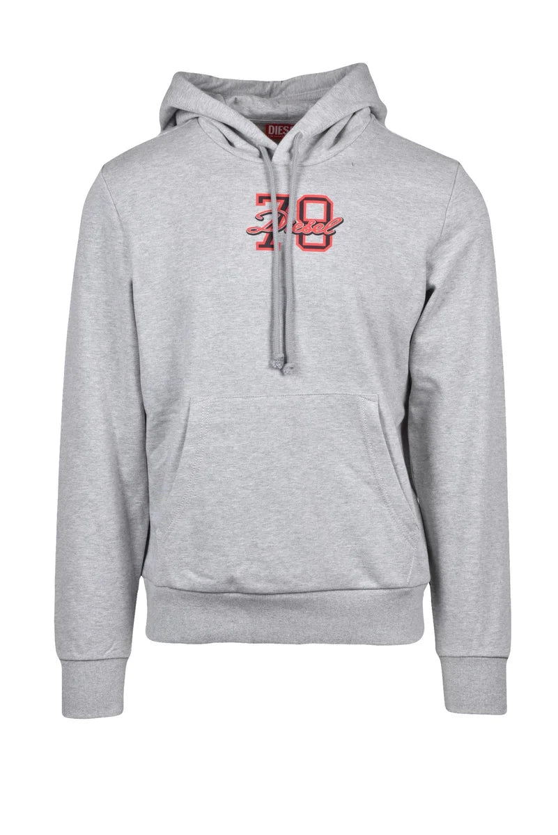 Diesel Felpa con Cappuccio - Grigio