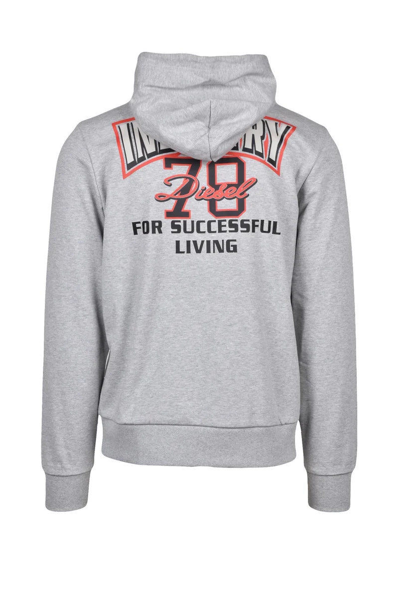 Diesel Felpa con Cappuccio - Grigio