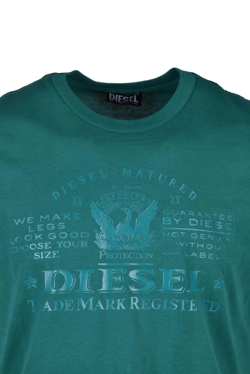 Diesel T-shirt Verde Uomo