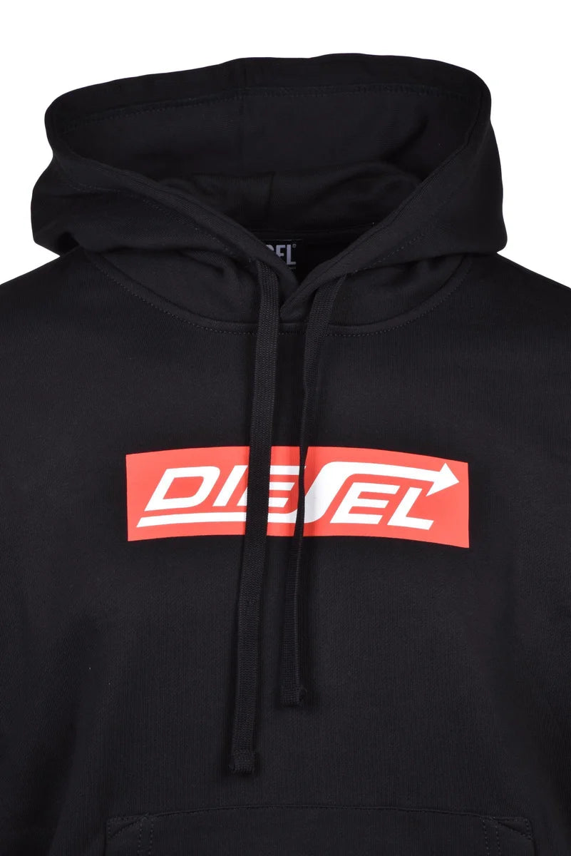 Diesel Felpa con Cappuccio Bianca Uomo