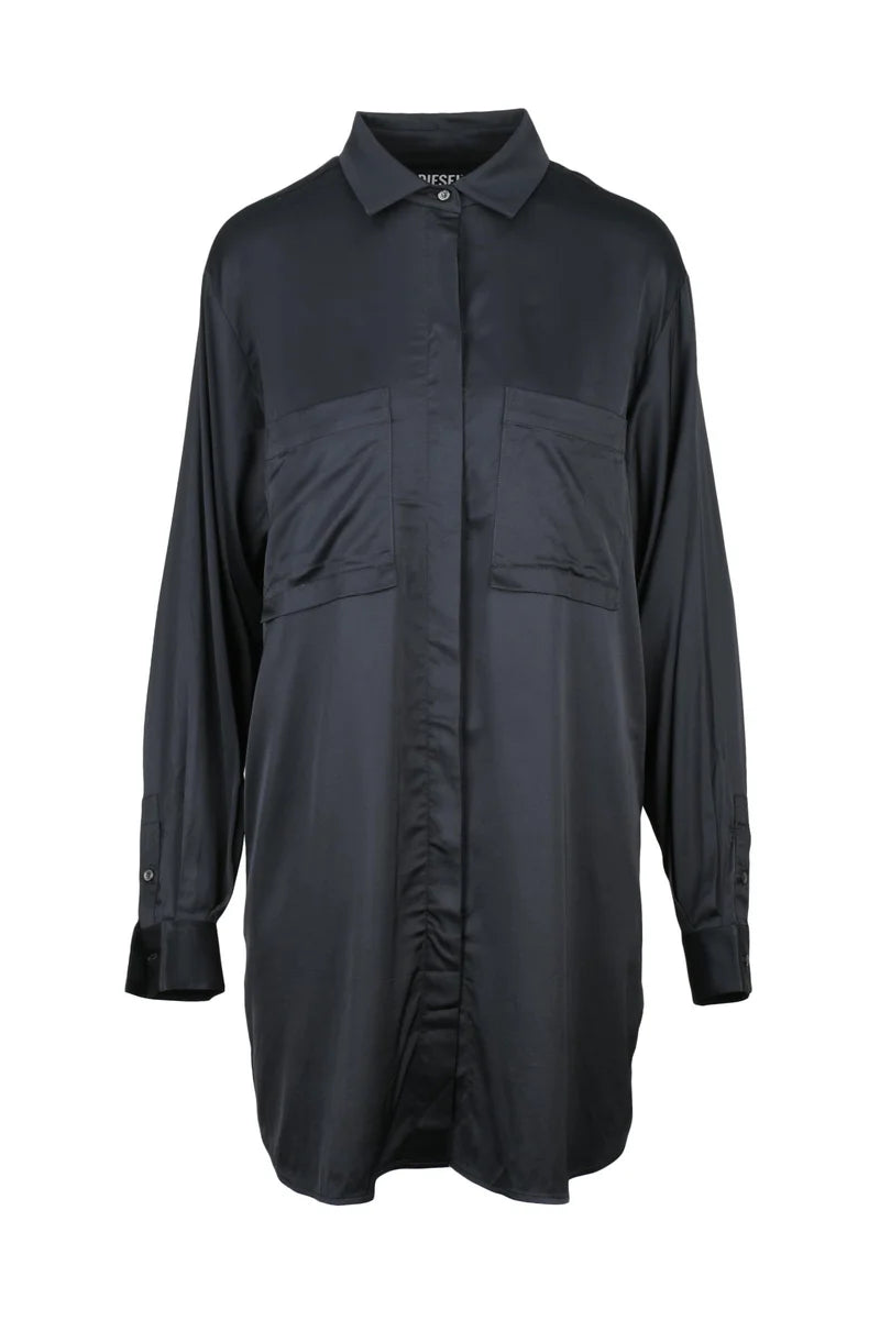 Diesel Abito Maxi Camicia - Nero