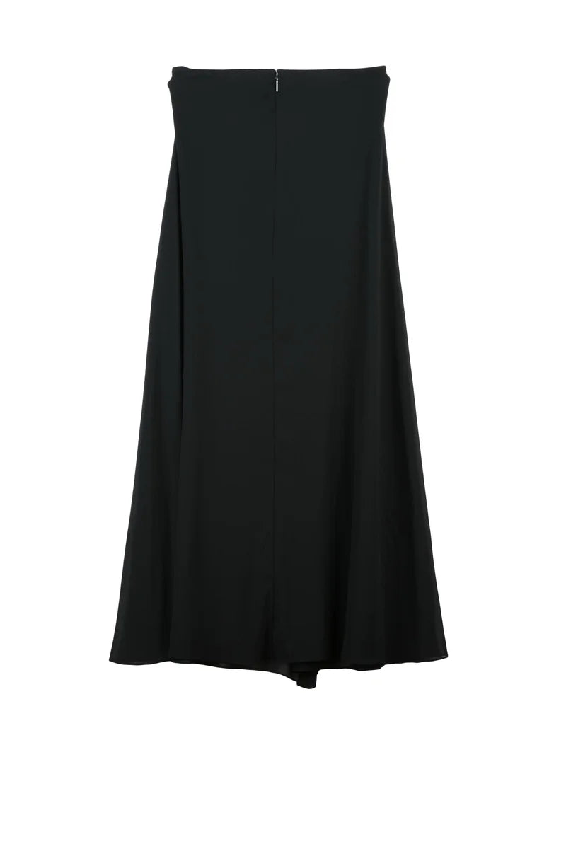 Calvin Klein Gonna Lunga in Voile - Nero