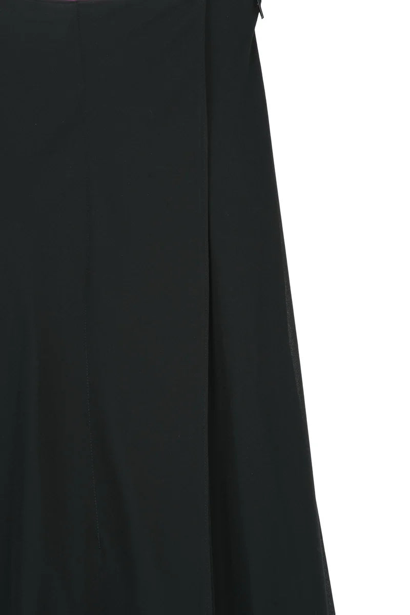 Calvin Klein Gonna Lunga in Voile - Nero