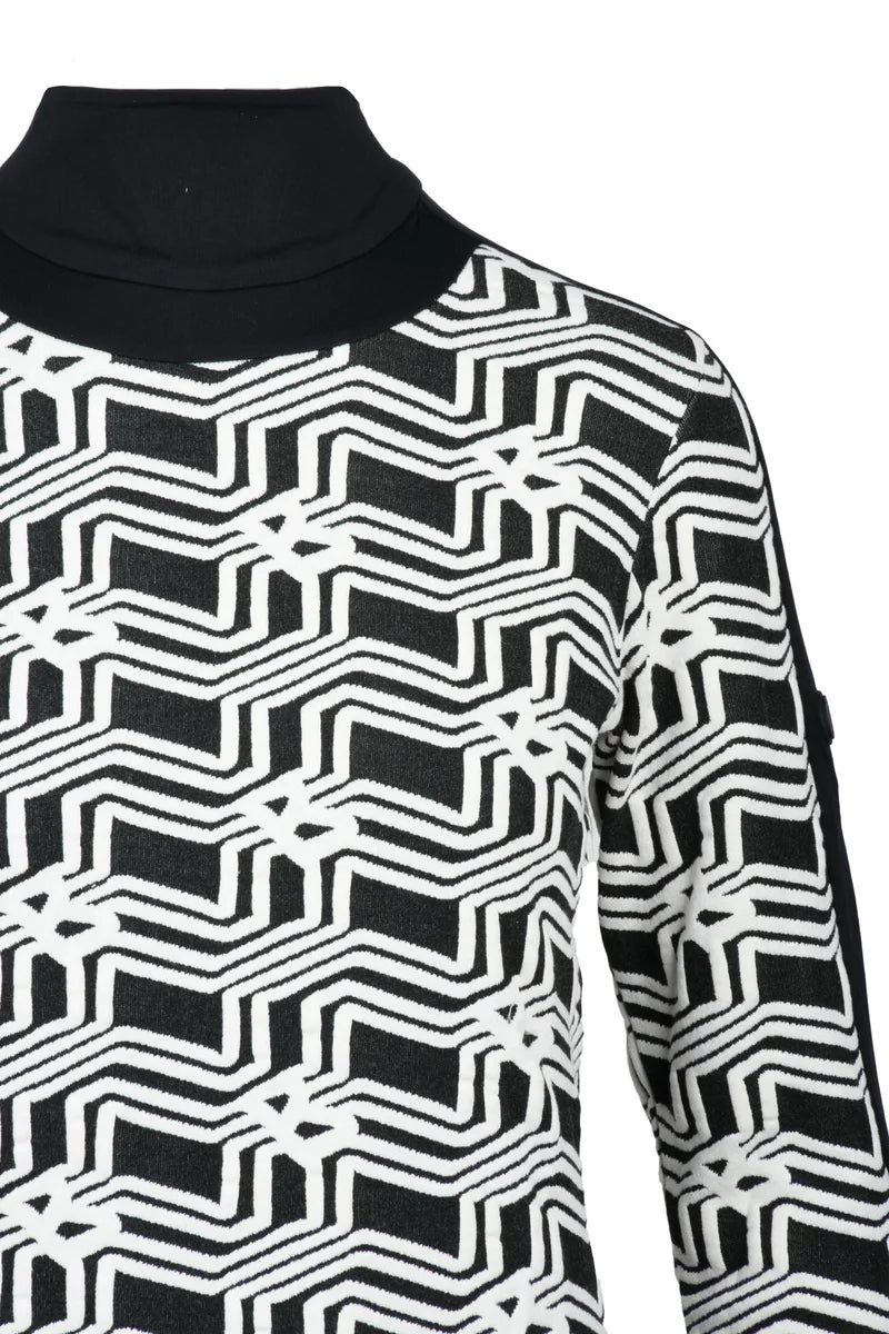 Bogner Lupetto Aderente - Nero/Bianco