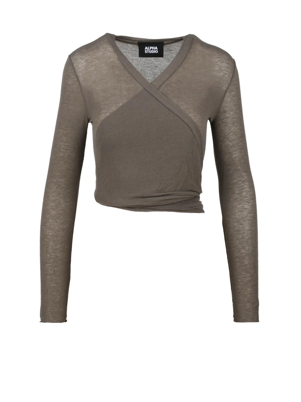 Alpha Studio Maglina Incrociata Cashmere - Taupe