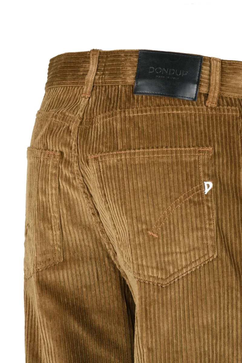 Dondup Pantalone Amber Velluto Marrone