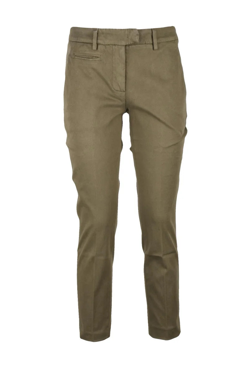 Dondup Pantalone Perfect Gamba Cono Stretch - Verde