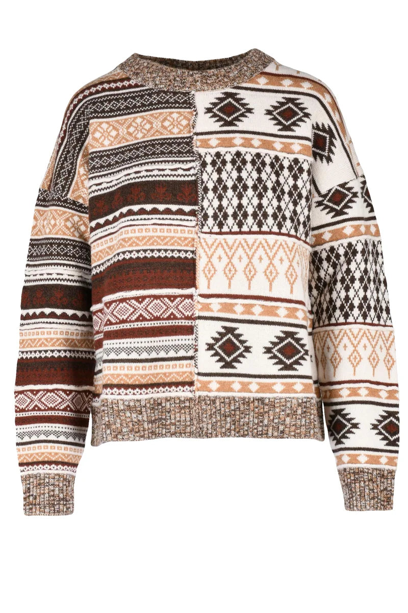 Ballantyne Maglione Girocollo - Marrone/Beige