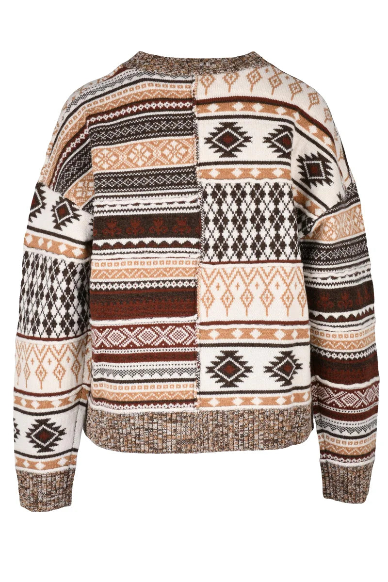 Ballantyne Maglione Girocollo - Marrone/Beige