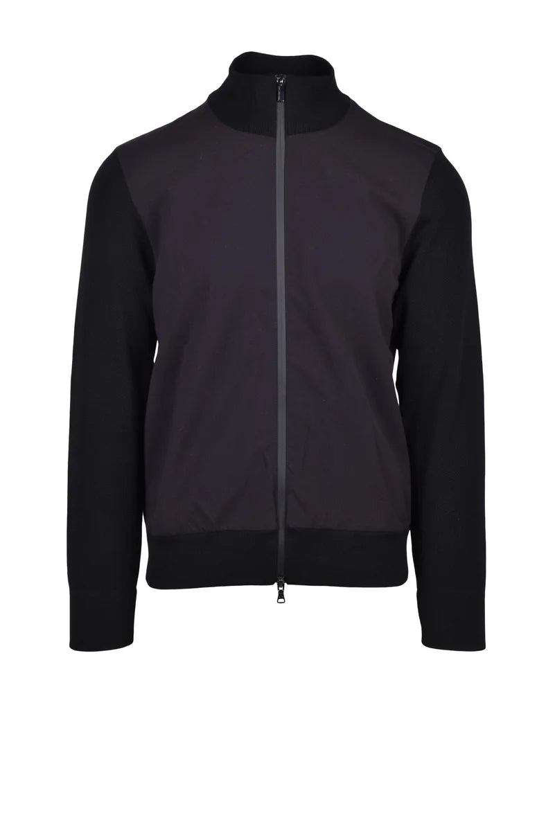 Paul & Shark Cardigan Zip Collo Alto - Nero