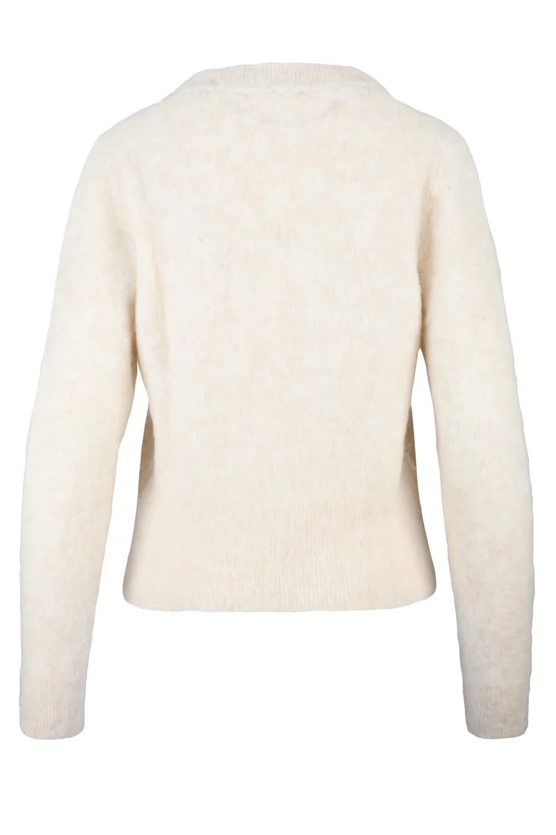 Tommy Hilfiger Maglioncino Corto Alpaca e Lana - Bianco
