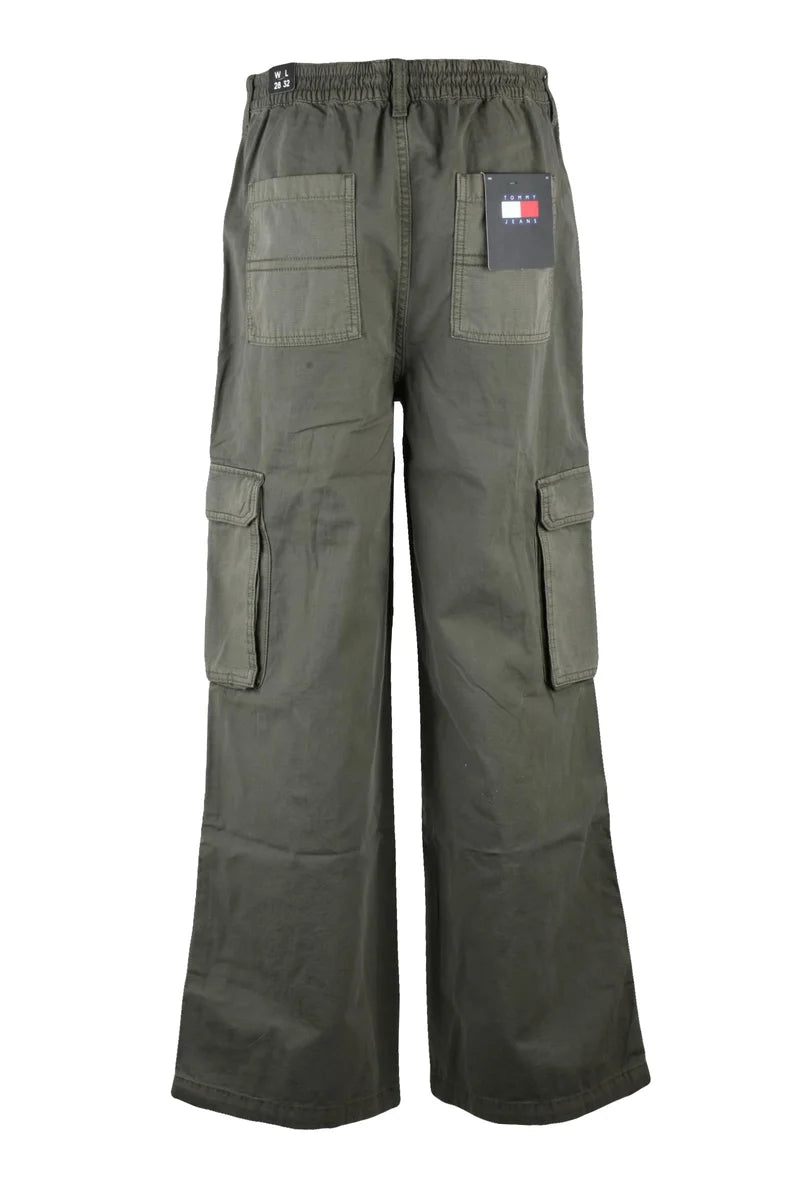 Tommy Jeans Pantaloni Cargo Gamba Larga - Verde