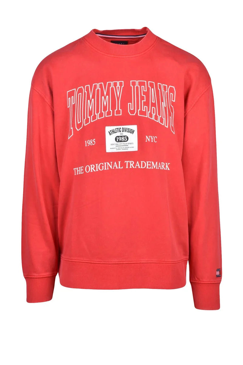 Tommy Jeans Felpa Girocollo - Rosso