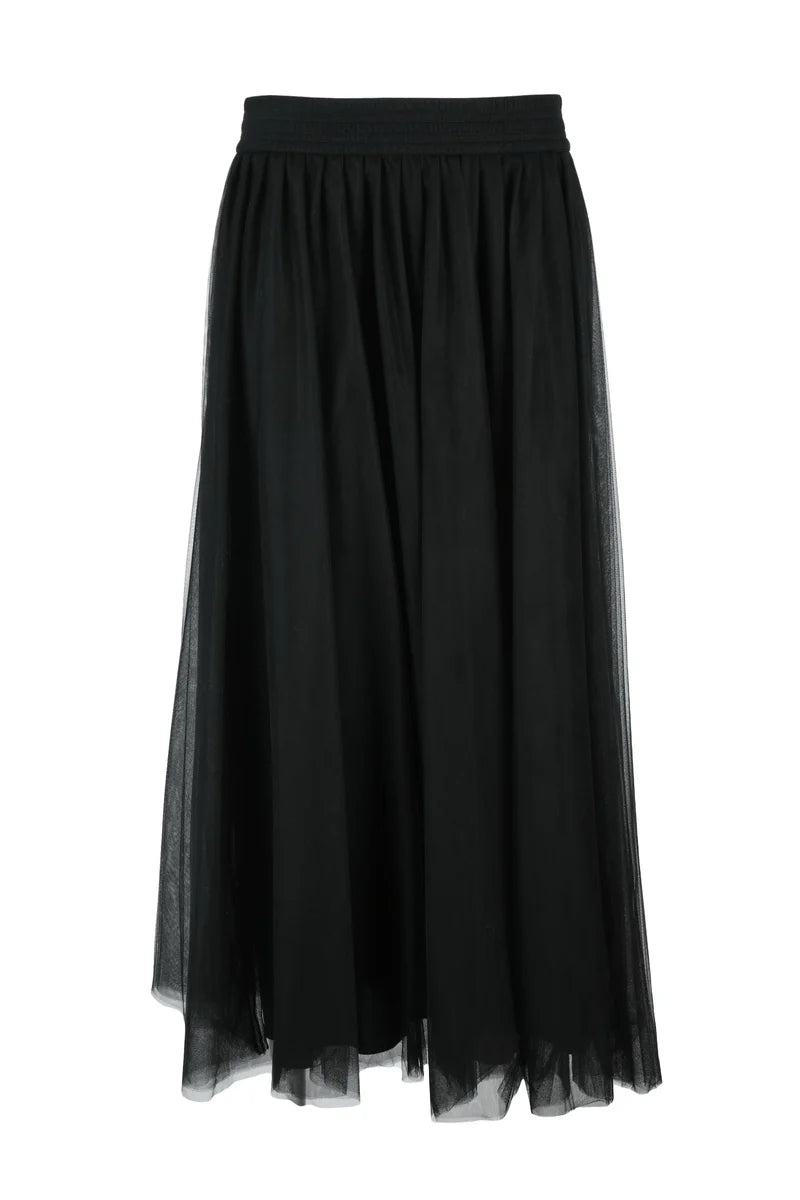 Fabiana Filippi Gonna Lunga Tulle - Nero