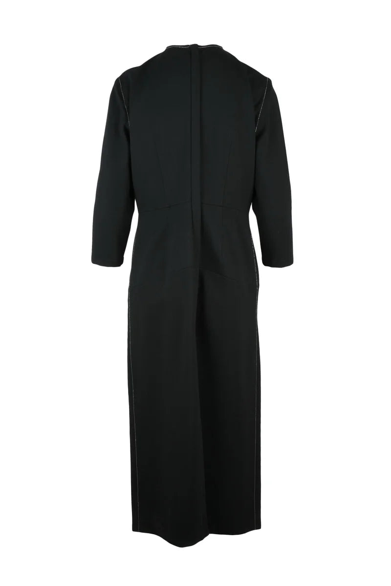 Fabiana Filippi Abito Lungo Zip Viscosa Stretch - Nero