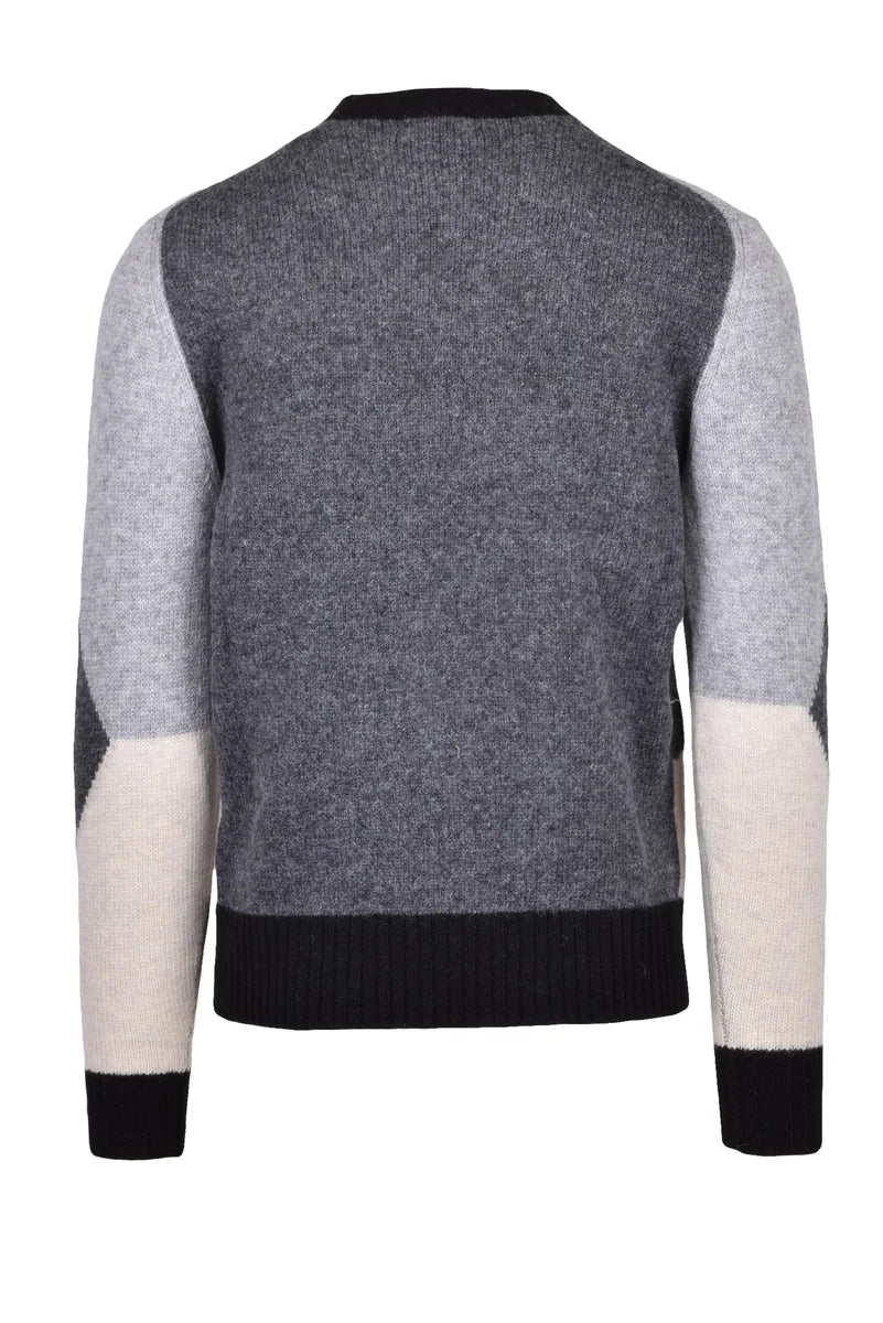 Ballantyne Pullover Girocollo Lana - Grey/Black