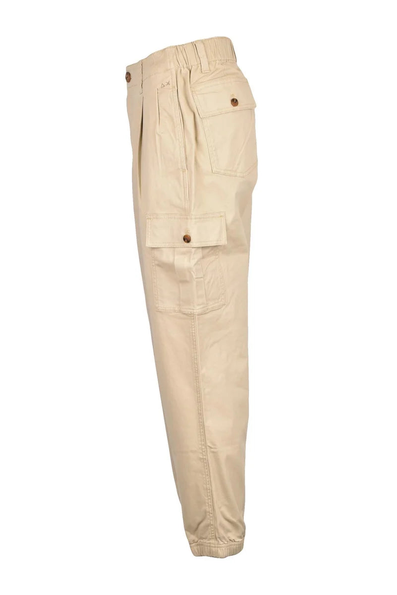 Sun68 Pantalone Cargo Donna - Beige