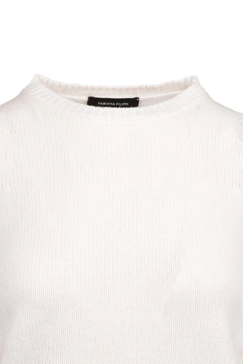 Fabiana Filippi Maglione Girocollo - Bianco