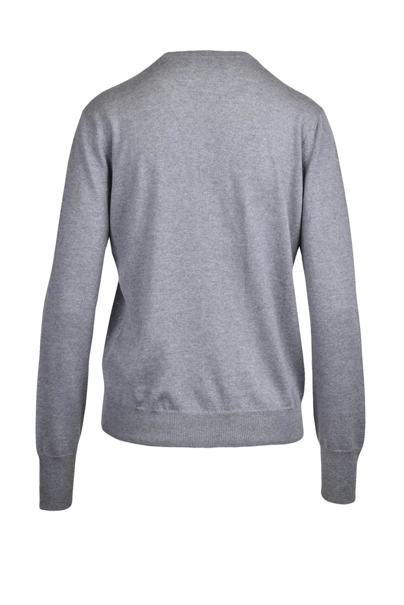 Fabiana Filippi Maglioncino Girocollo Lana Vergine - Grigio