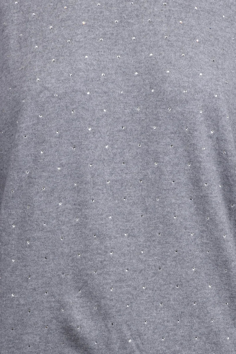 Fabiana Filippi Maglioncino Girocollo Lana Vergine - Grigio