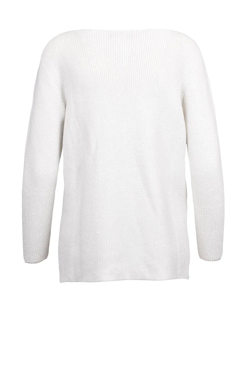 Fabiana Filippi Maglione Lamé - Bianco