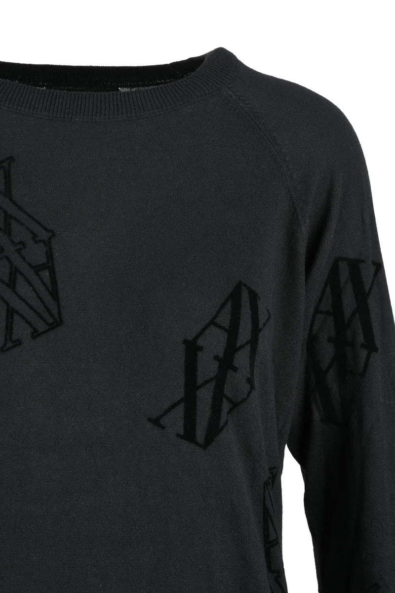 Armani Exchange Crew Neck Sweater - Black