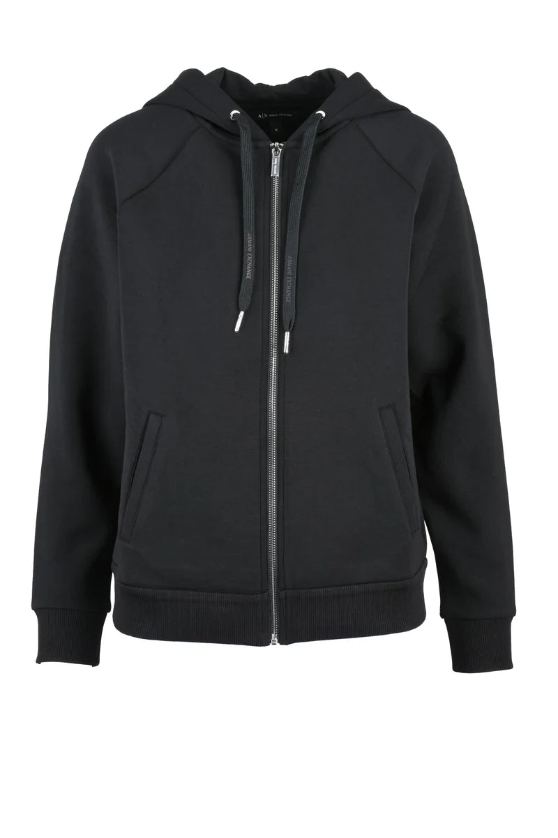 Armani Exchange Zip-Up Sweatshirt - Black