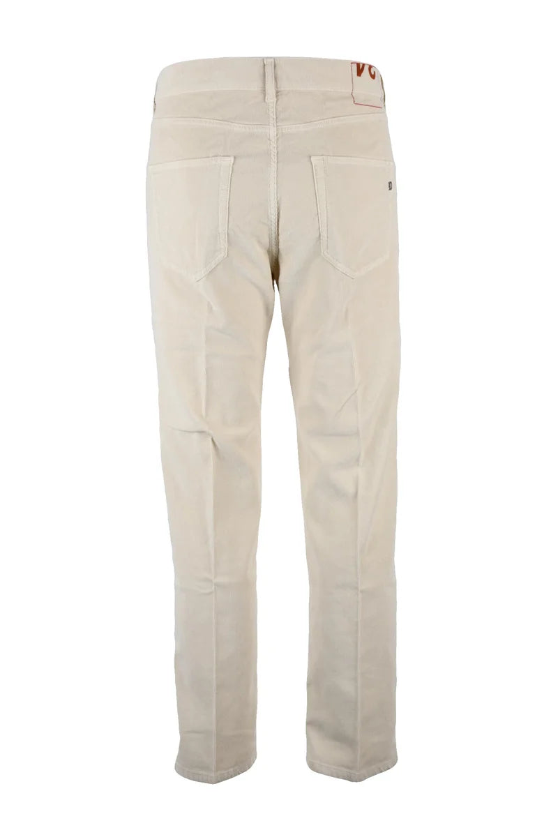 Dondup Pantalone Ivan Velluto - Bianco