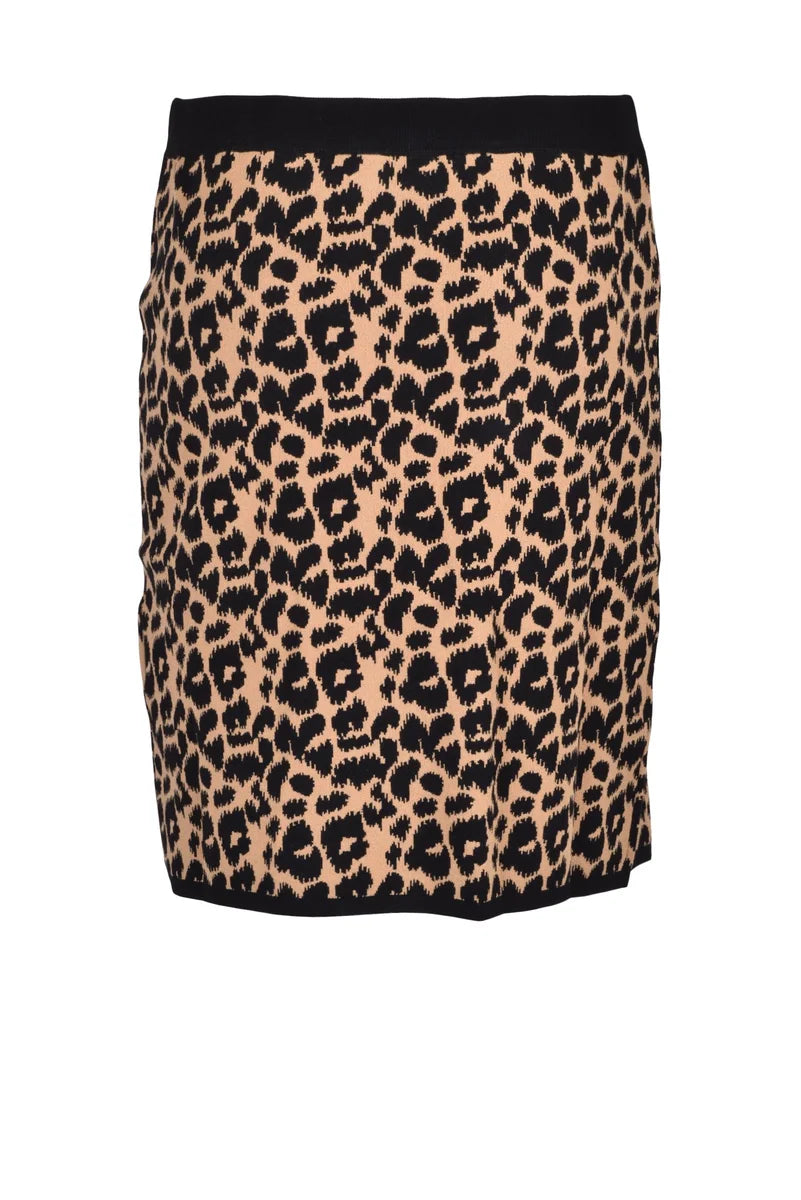 Max Mara Gonna Mini Maglia - Nero/Beige