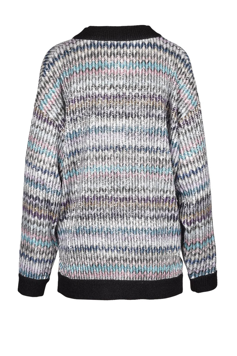 Missoni Maglia Over Strass - Nero/Argento