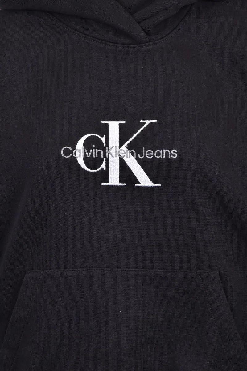 Calvin Klein Jeans Felpa Over Cappuccio - Nero