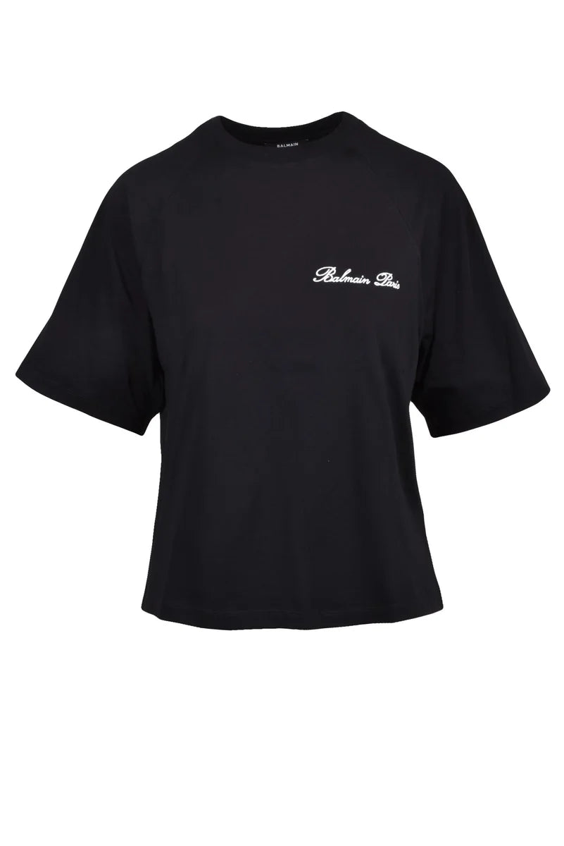Balmain T-shirt Cotone - Nero