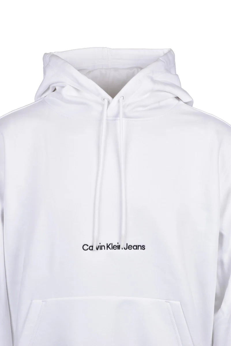 Calvin Klein Jeans Felpa Cappuccio - Bianco