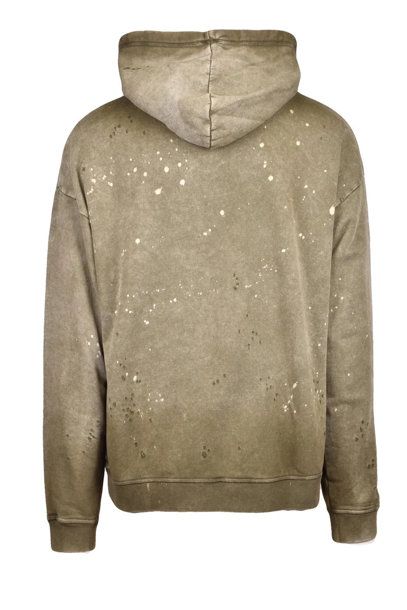 Dsquared2 Felpa Effetto Rovinato - Verde