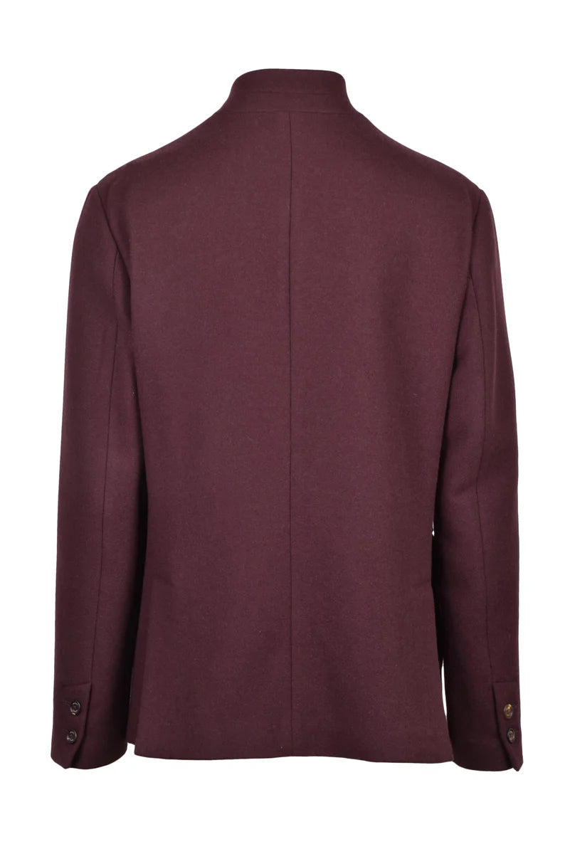 Eleventy Giacca Coreana Panno - Rosso