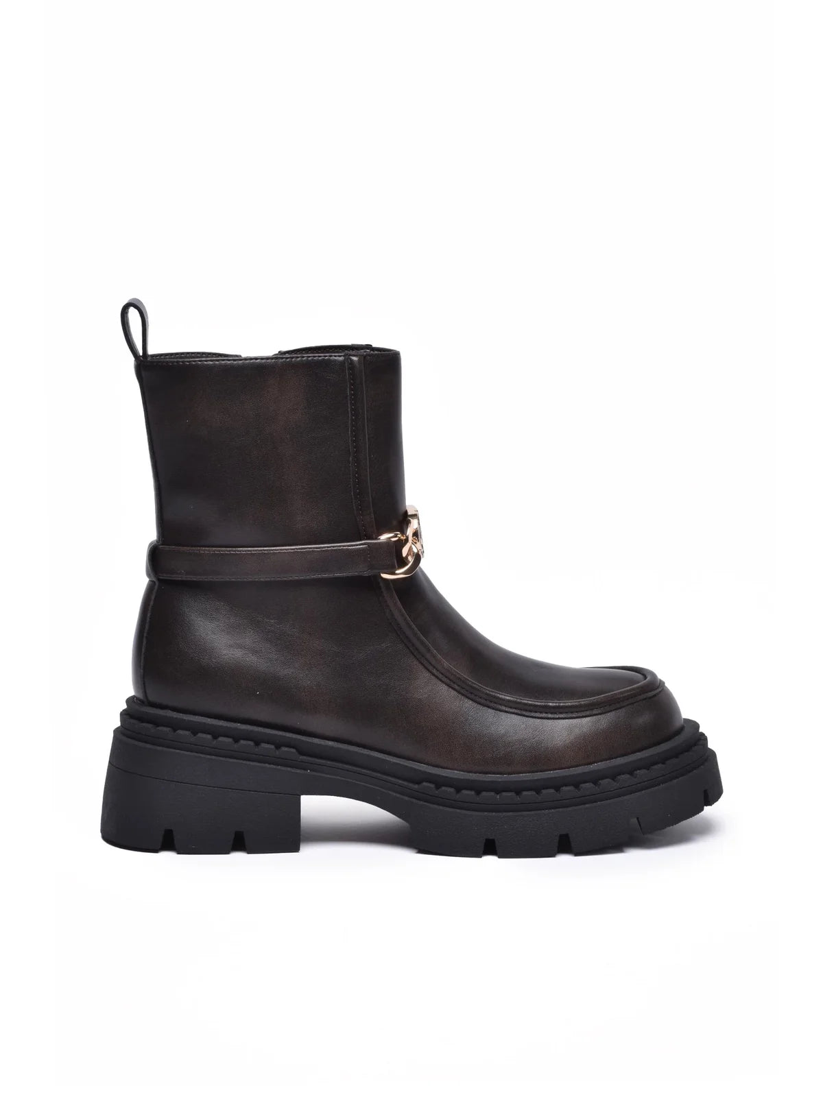 Twinset Stivaletto Gomma - Marrone
