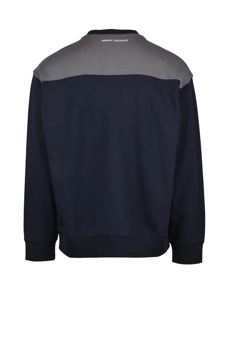 Armani Exchange Felpa Stretch - Grey/Blue