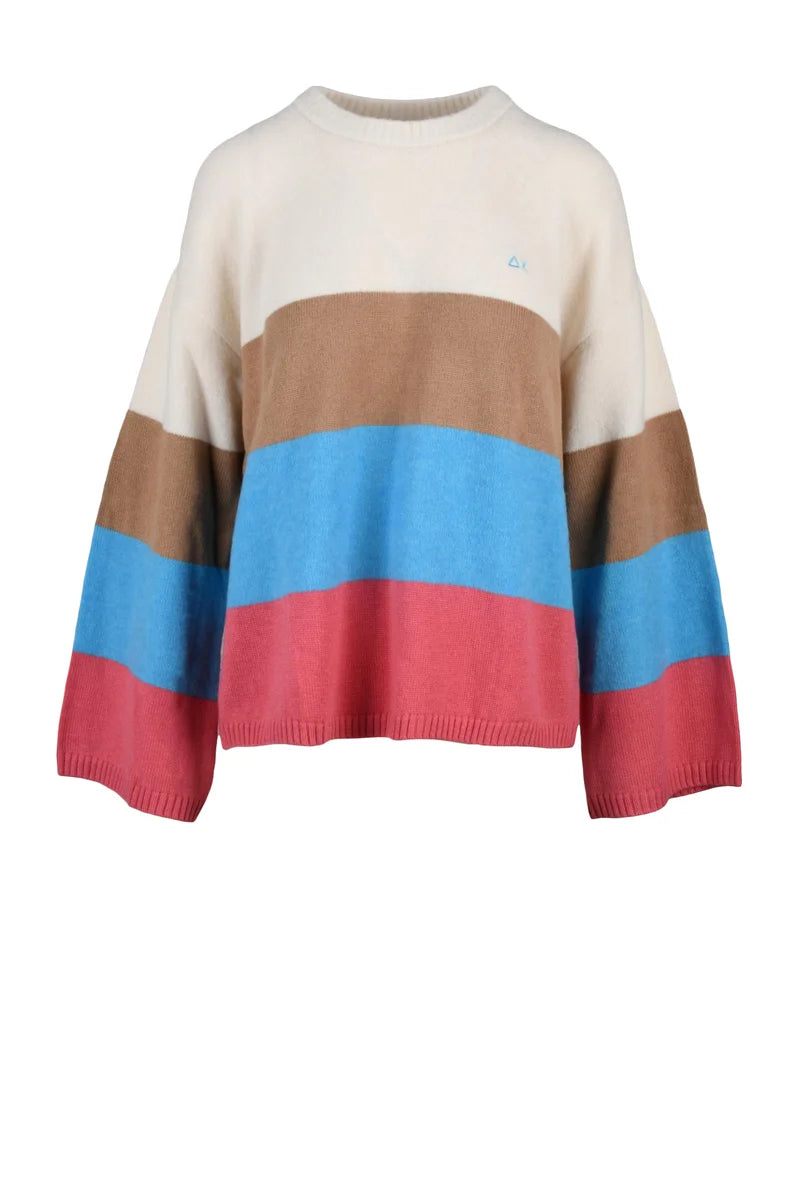 Sun68 Maglia Girocollo Multicolore - Multicolore
