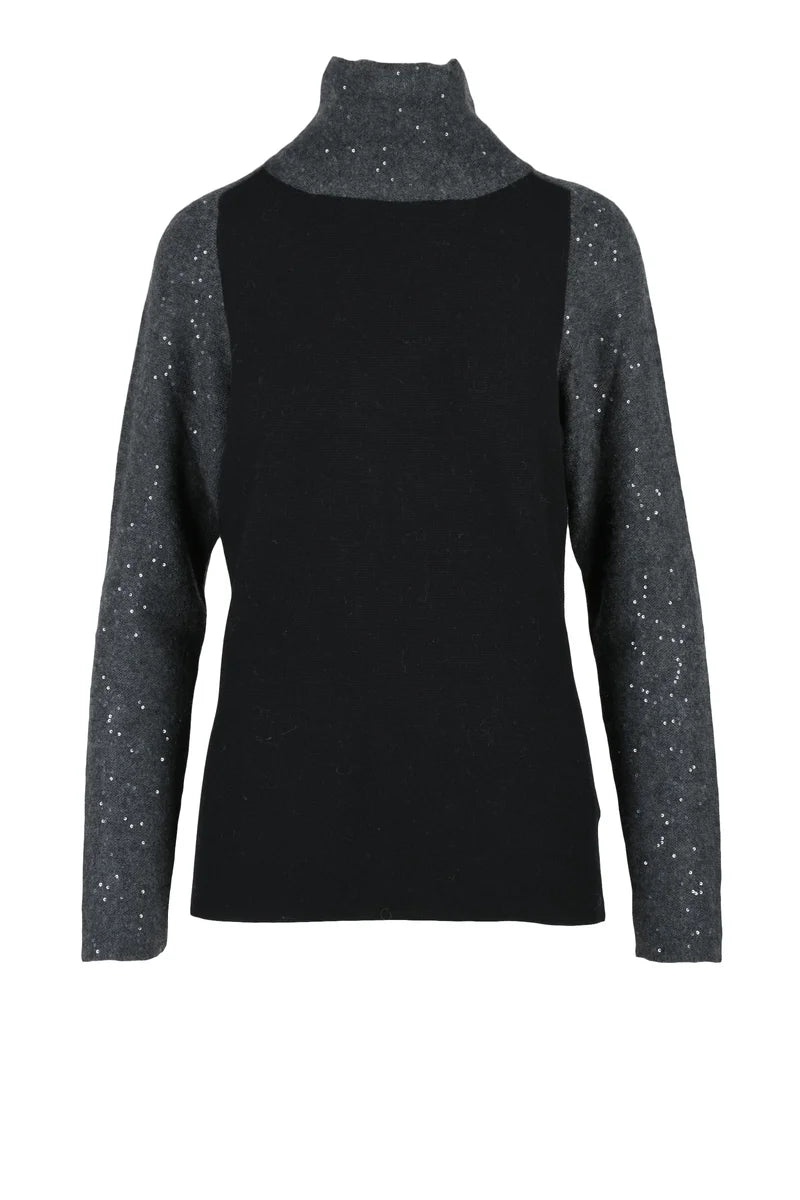 Fabiana Filippi Pullover Lupetto - Nero/Grigio