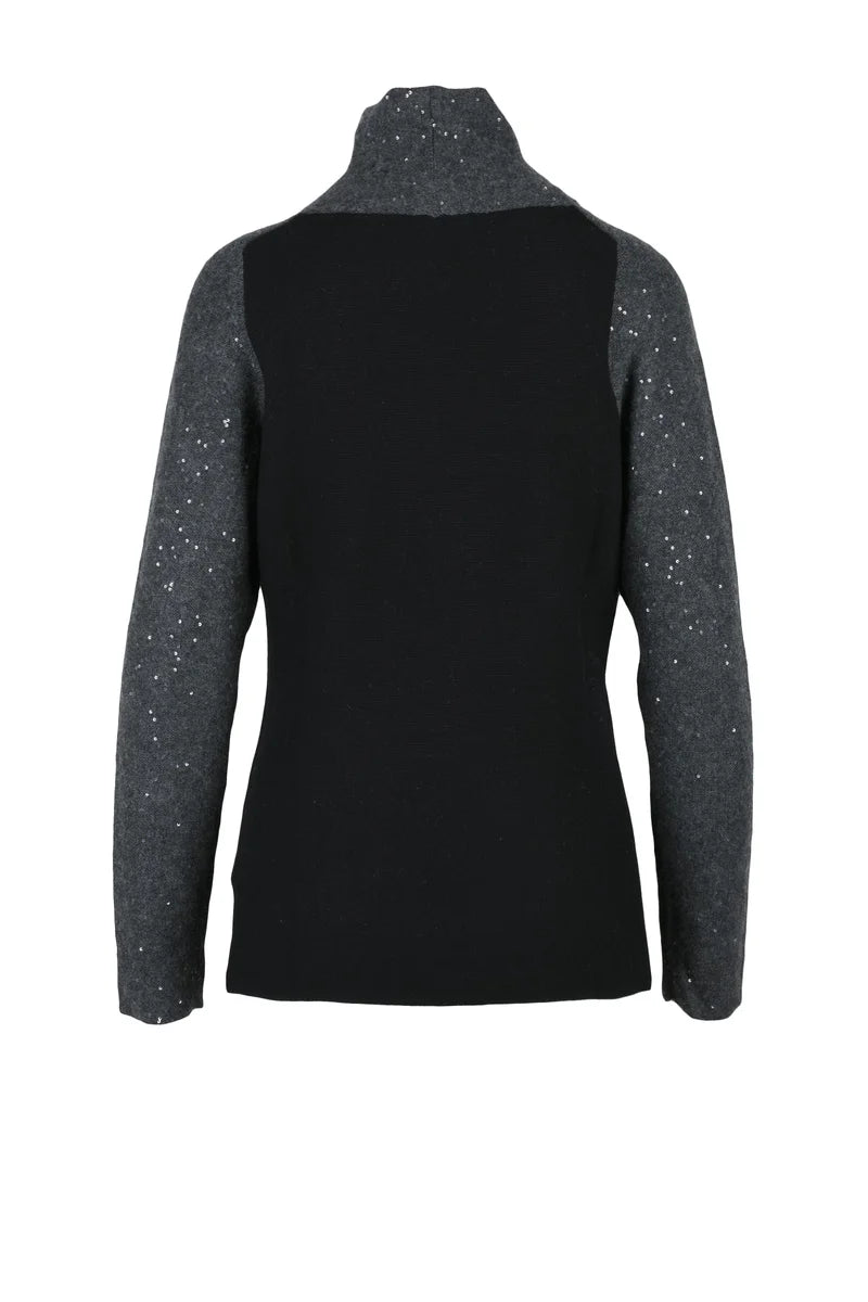 Fabiana Filippi Pullover Lupetto - Nero/Grigio