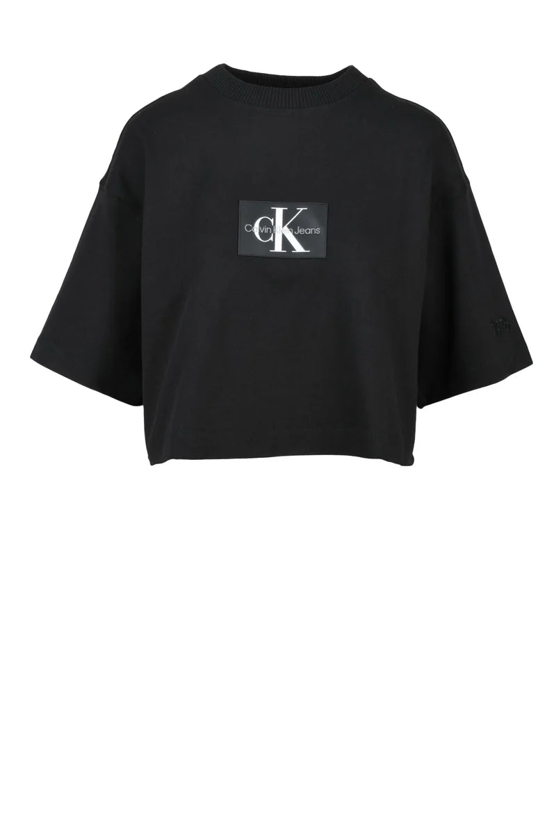 Calvin Klein Jeans Cropped Sweatshirt - Black