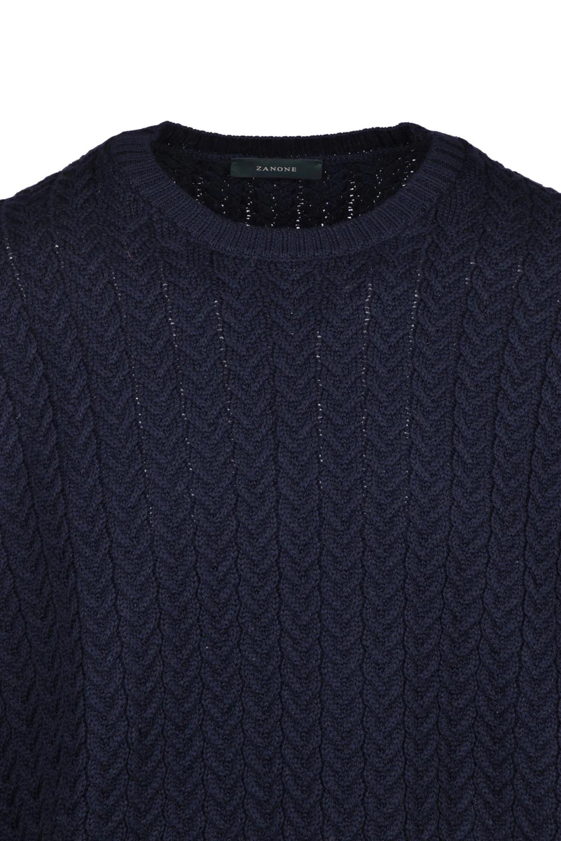 Zanone Maglione Girocollo Uomo - Blu