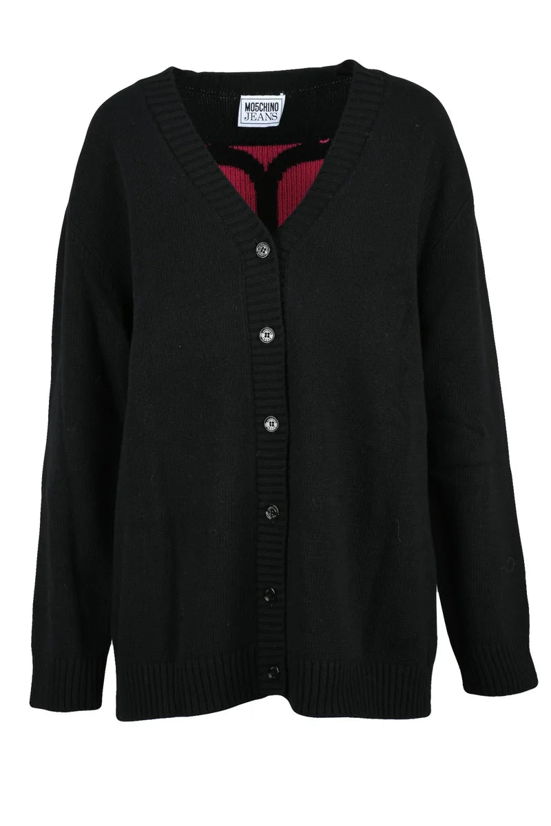 Mo5ch1no Jeans Cardigan Lungo - Nero