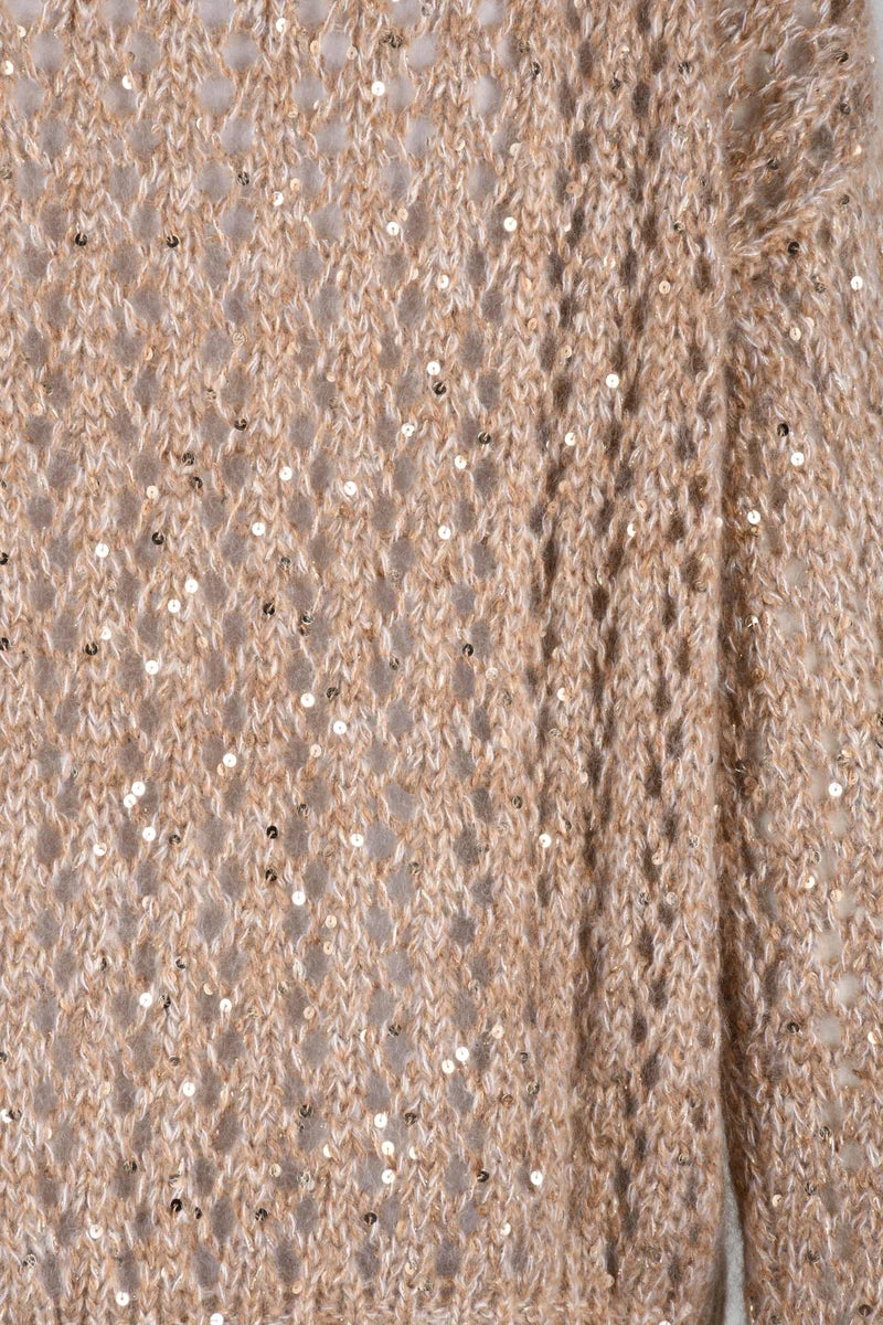 Eleventy Maglia Tricot Lamé - Beige/White